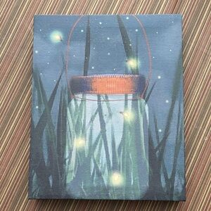 Enchanted Night Jar Canvas Art lights up